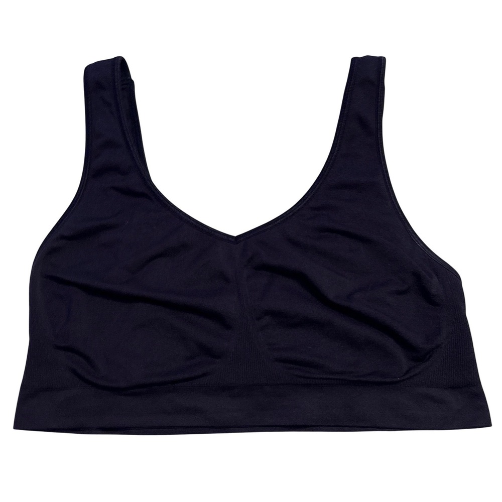 Bali Black Seamless Wireless Pullover Comfort Bra Bralette Plus Size 2XL